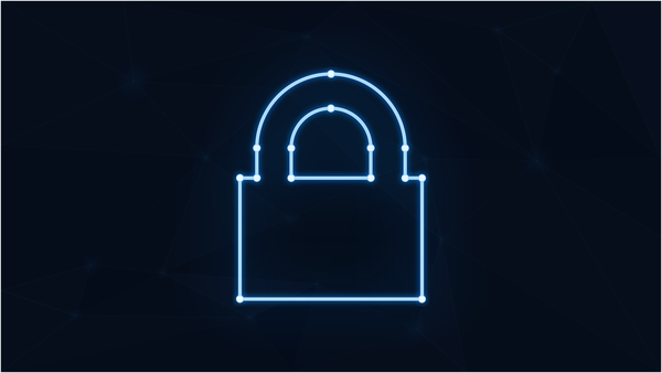 Free padlock neon cybersecurity vector